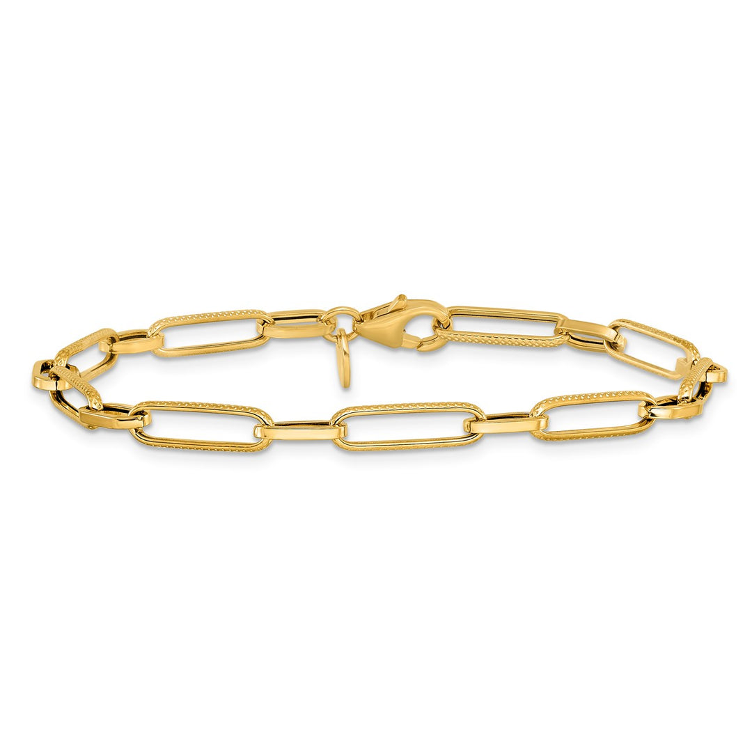 Gold Paperclip Bracelet, 7.25