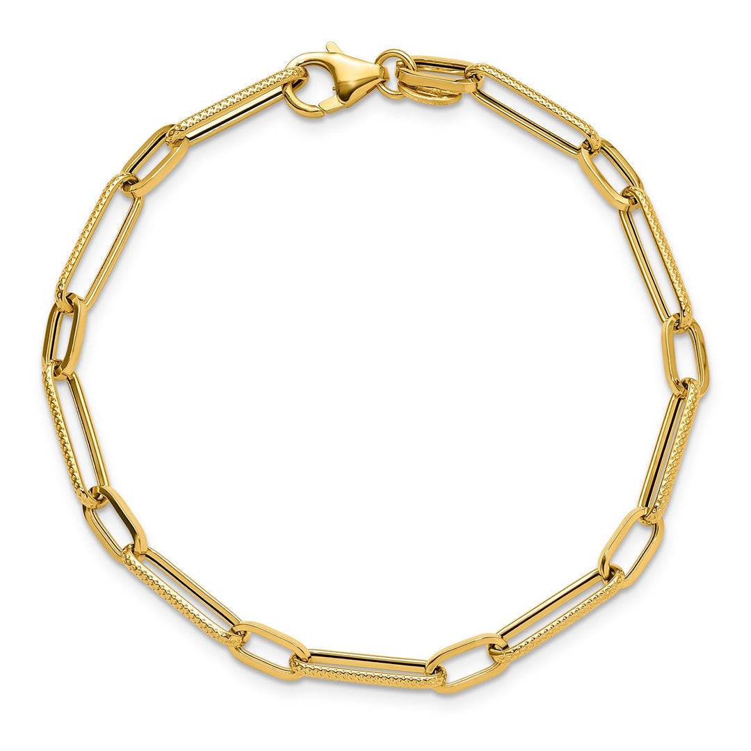 Gold Paperclip Bracelet, 7.25