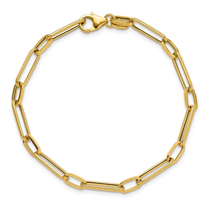 Gold Paperclip Bracelet, 7.25"