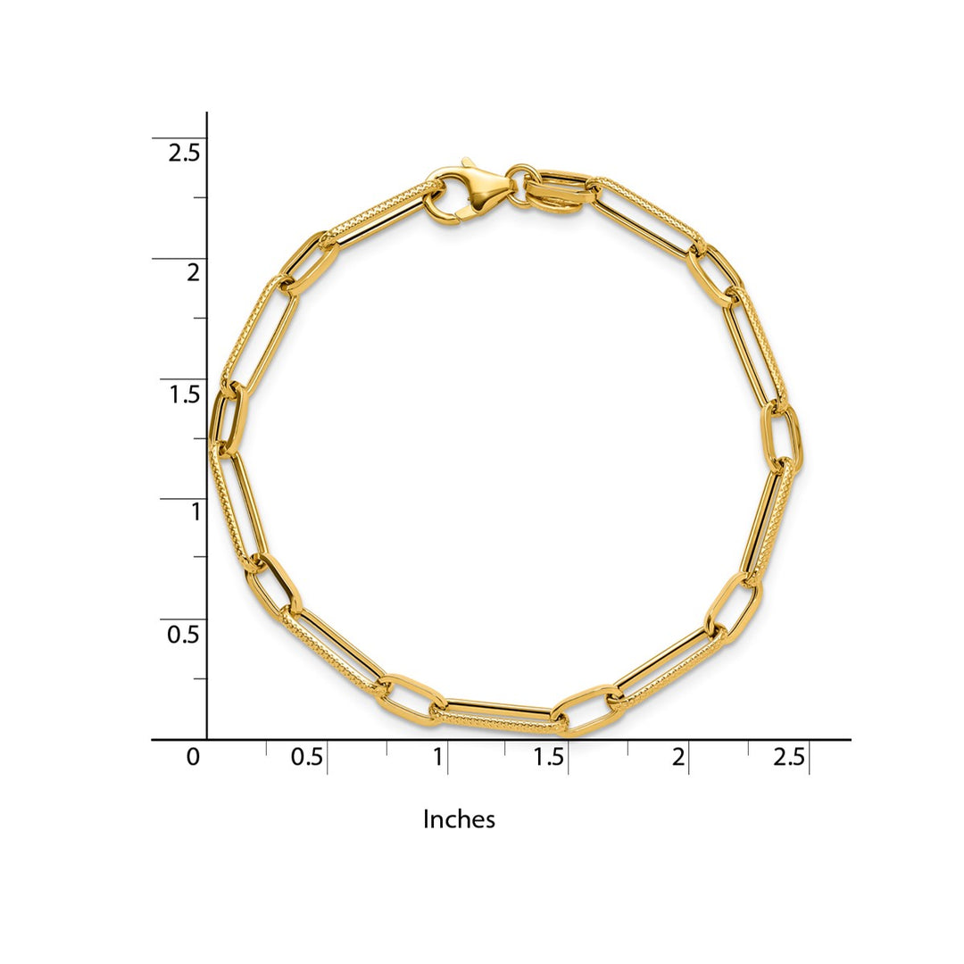 Gold Paperclip Bracelet, 7.25