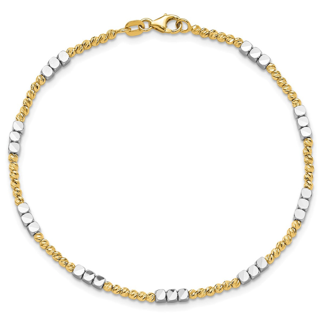 Gold 2.3mm Spiga (Wheat) Bracelet, 7.5