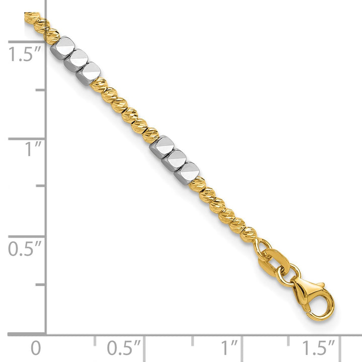 Gold 2.3mm Spiga (Wheat) Bracelet, 7.5"