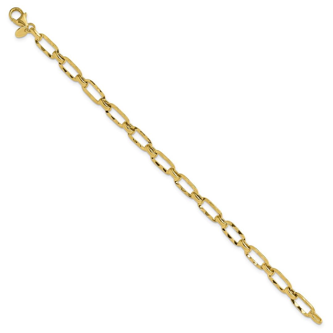 Gold Paperclip Bracelet, 7