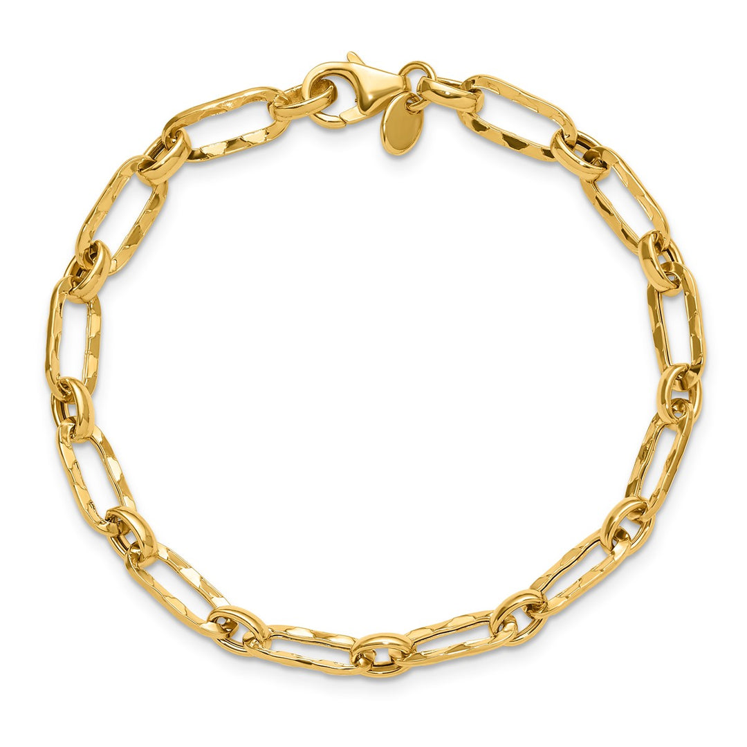 Gold Paperclip Bracelet, 7