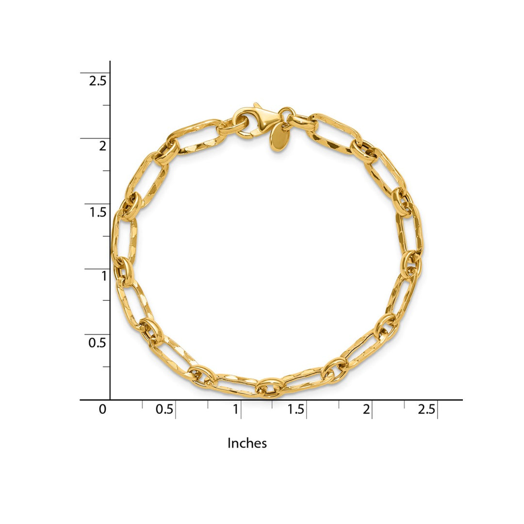 Gold Paperclip Bracelet, 7