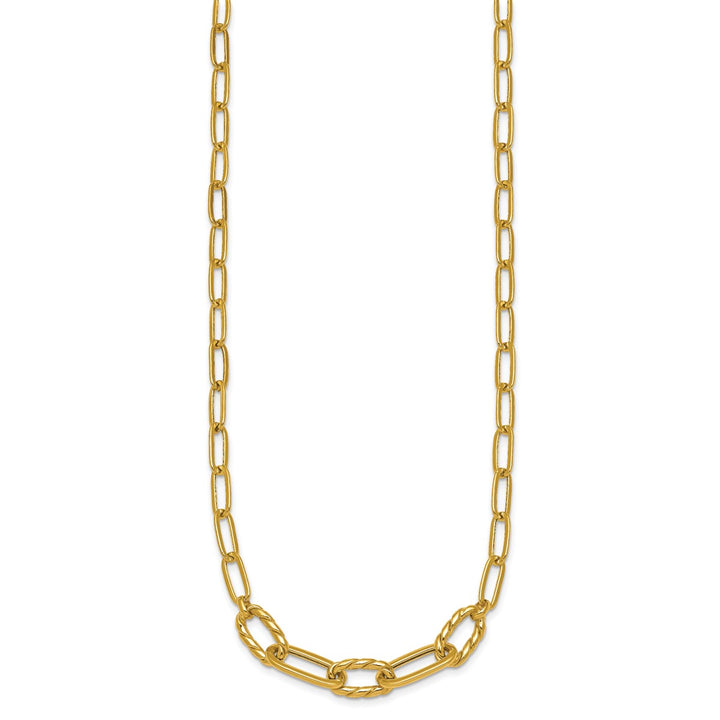 Gold 4.75mm Paperclip Necklace, 18"