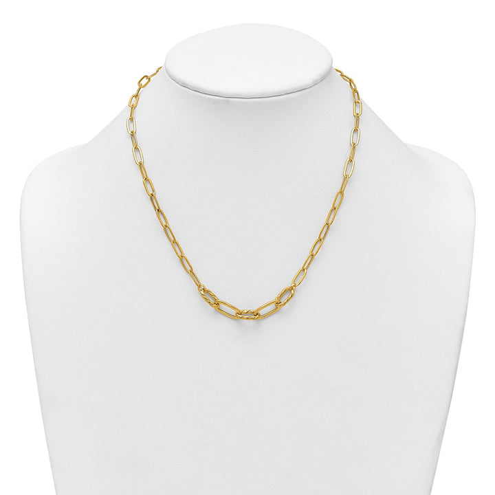 Gold 4.75mm Paperclip Necklace, 18"