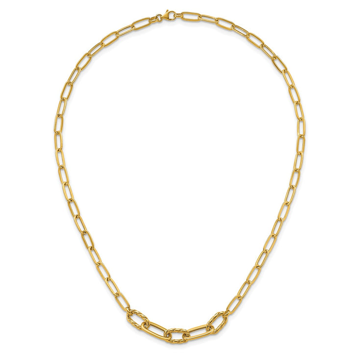 Gold 4.75mm Paperclip Necklace, 18"