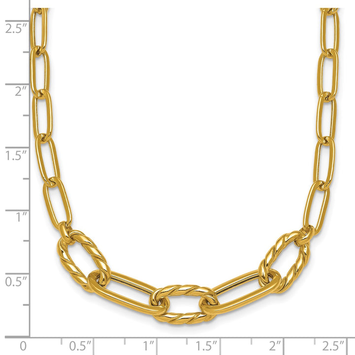 Gold 4.75mm Paperclip Necklace, 18"