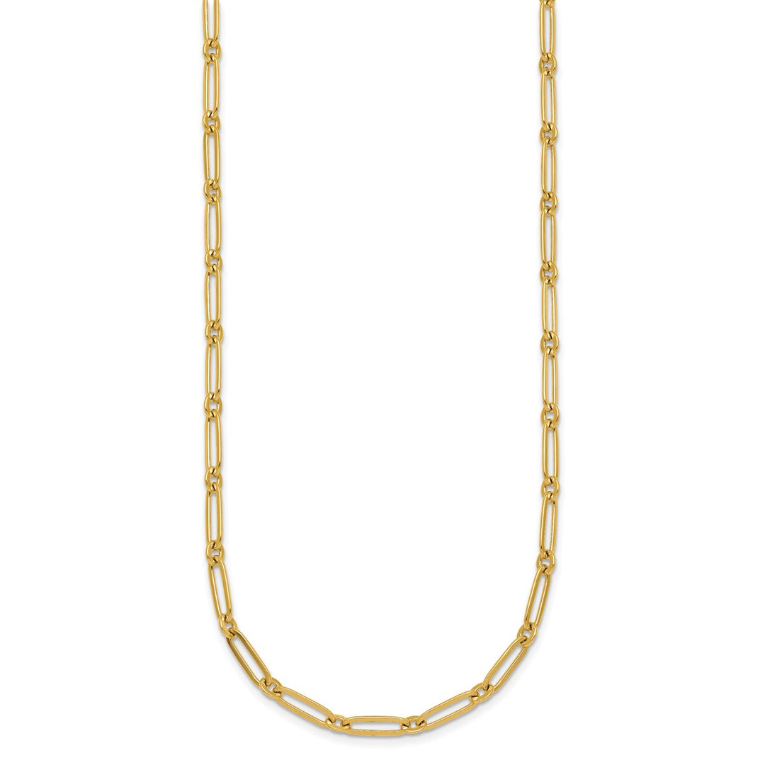Gold 3.75mm Paperclip Necklace, 18
