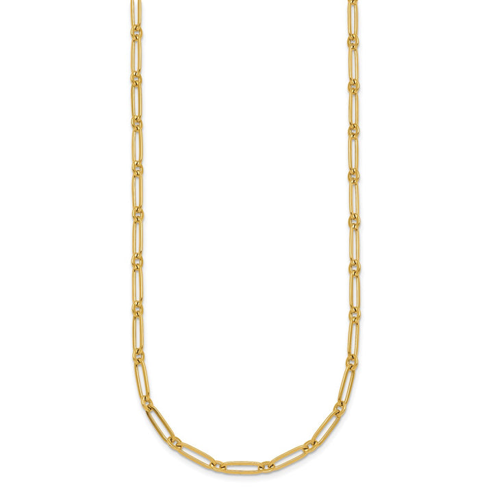 Gold 3.72mm Paperclip Necklace, 24"