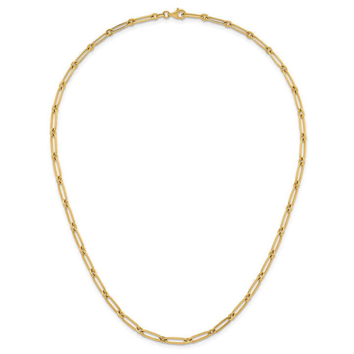 Gold 3.75mm Paperclip Necklace, 18"