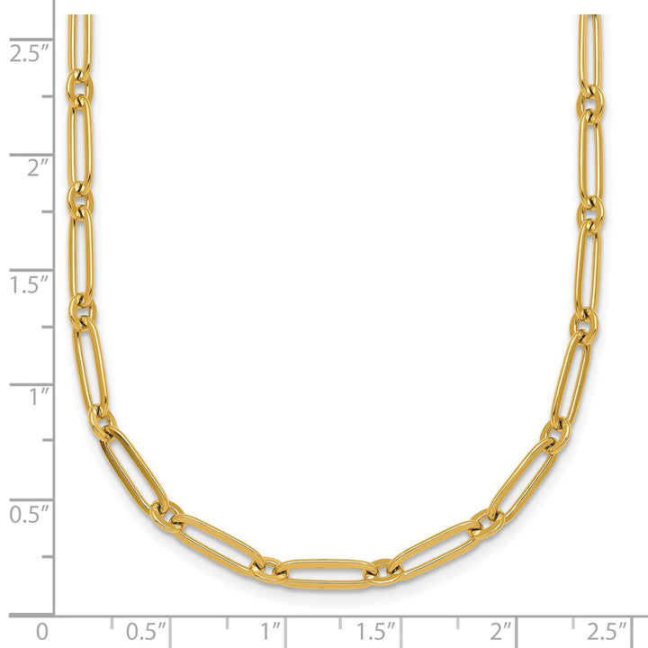 Gold 3.75mm Paperclip Necklace, 18"