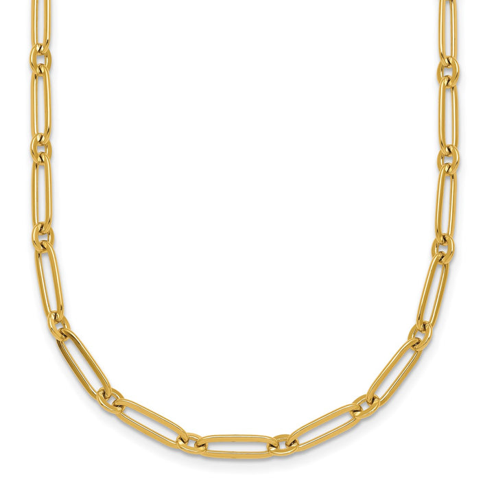 Gold 3.75mm Paperclip Necklace, 18"