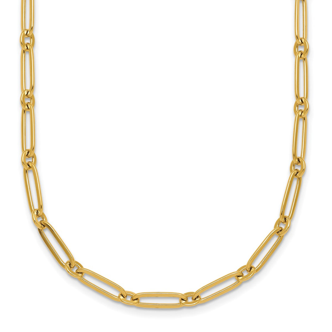 Gold 3.72mm Paperclip Necklace, 24"