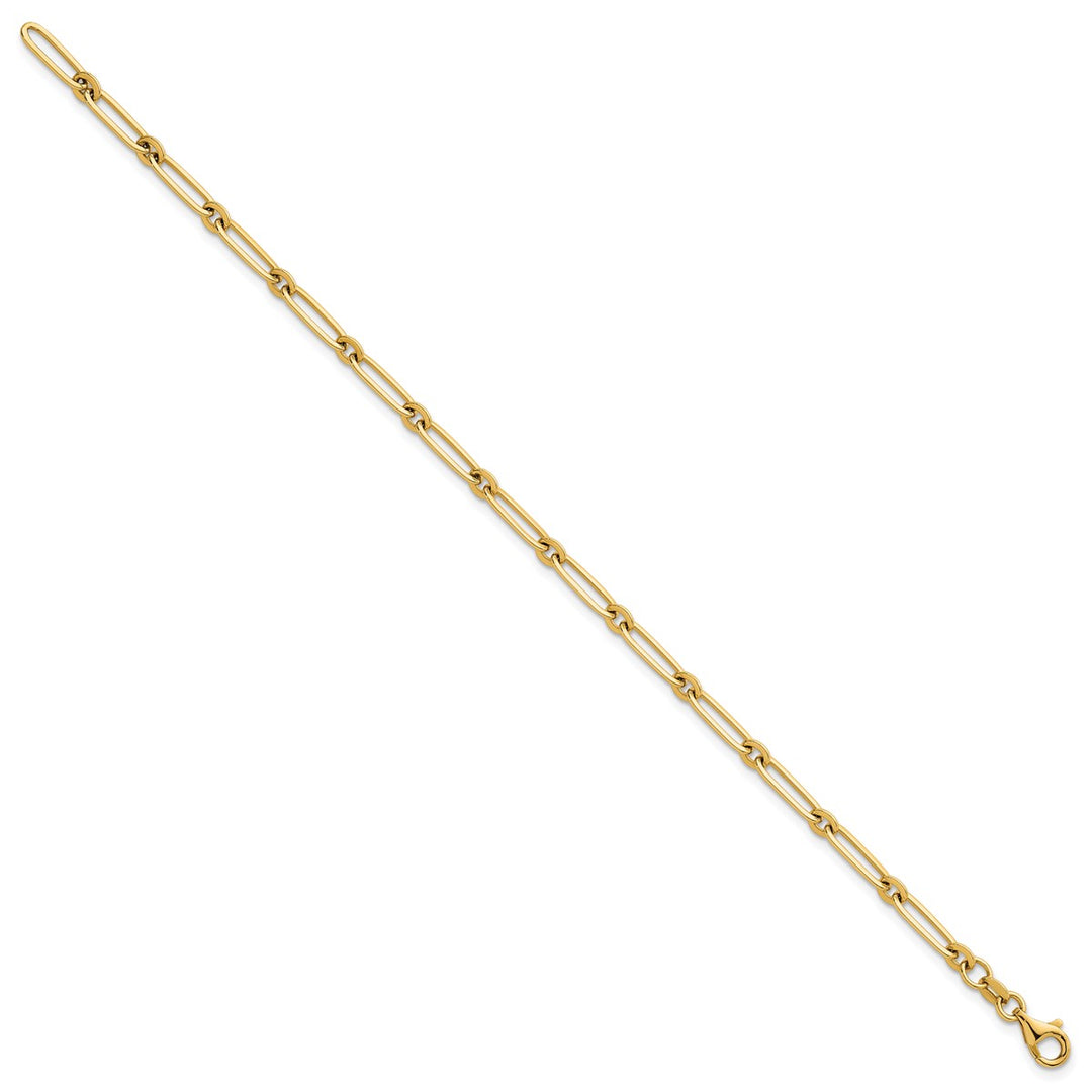 Gold 3.75mm Paperclip Bracelet, 7.25