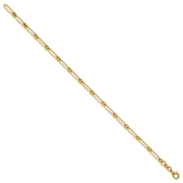 Gold 3.75mm Paperclip Bracelet, 7.25"