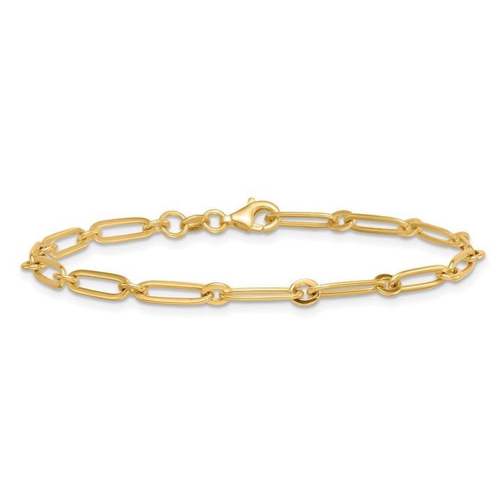 Gold 3.75mm Paperclip Bracelet, 7.25"