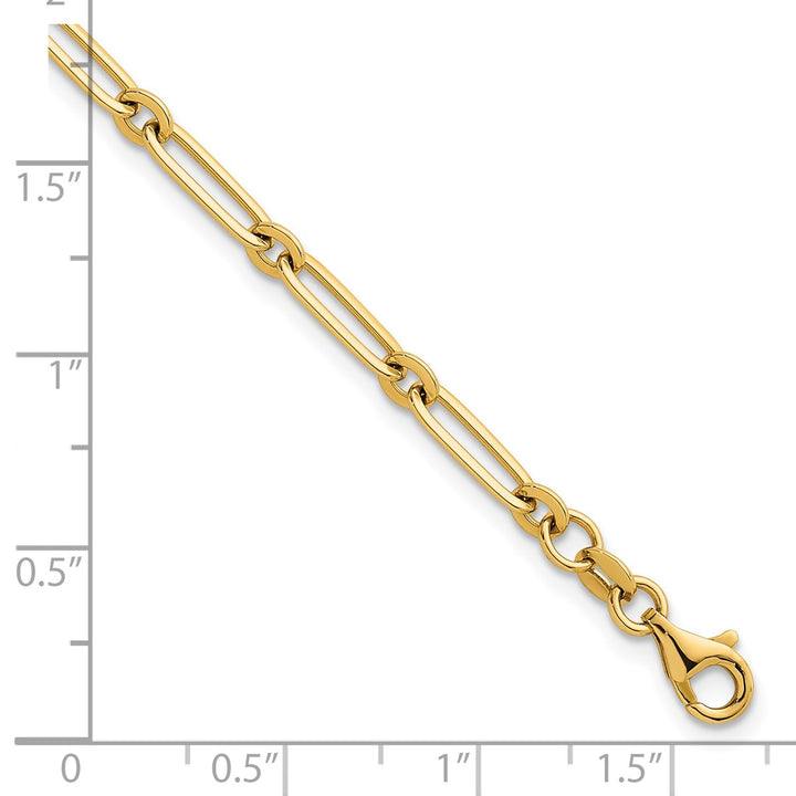 Gold 3.75mm Paperclip Bracelet, 7.25"
