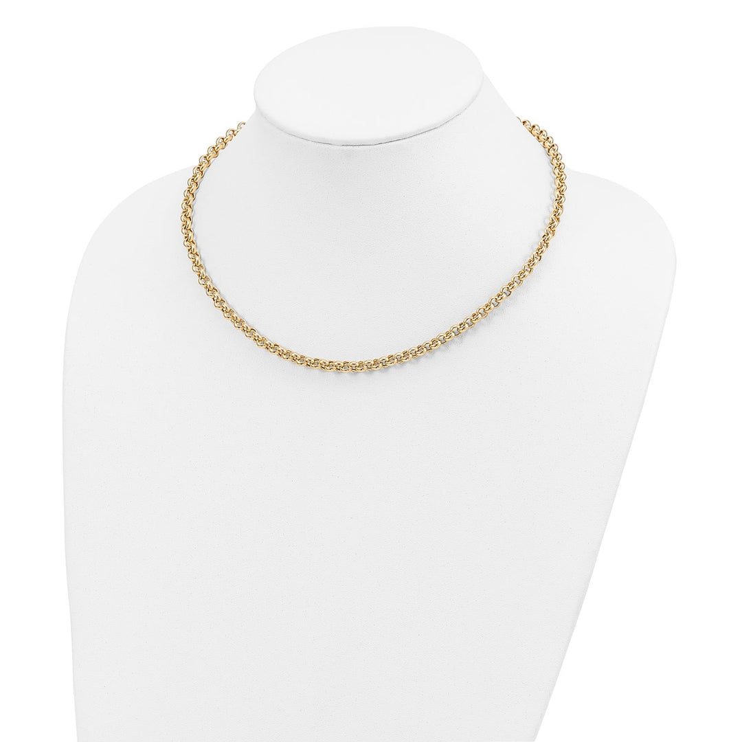 Gold 5mm Rolo Necklace, 18