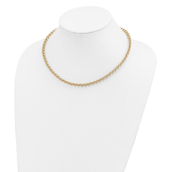 Gold 5mm Rolo Necklace, 18"
