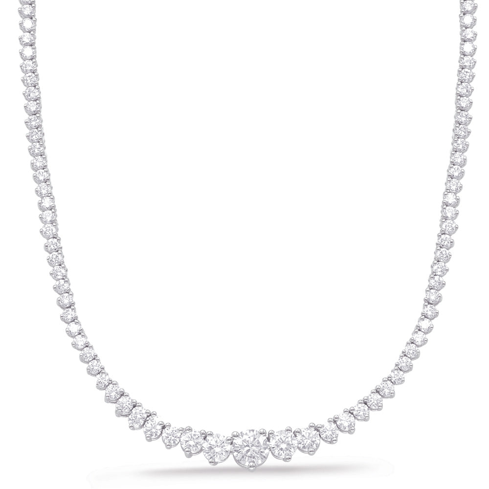 Classic Diamond Tennis Necklace - View 1