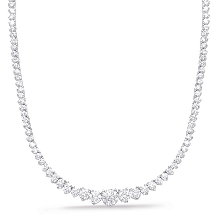 Classic Diamond Tennis Necklace - View 1