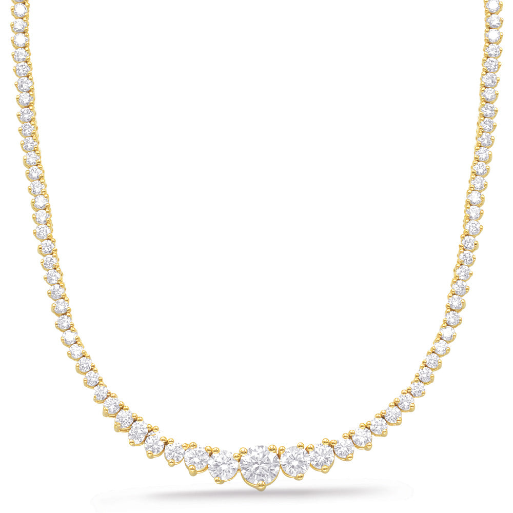 Classic Diamond Tennis Necklace - View 2