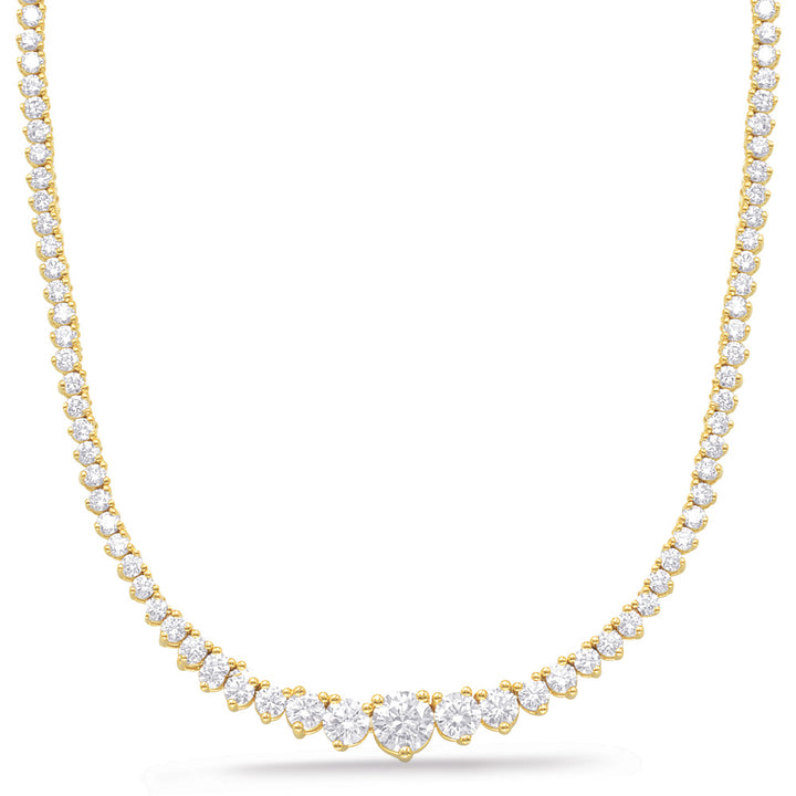 Classic Diamond Tennis Necklace - View 2