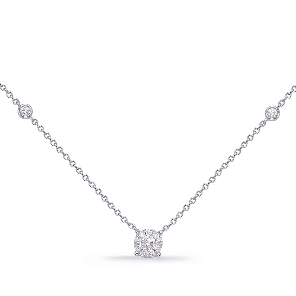 Elegant Gold and Diamond Necklace - View 1