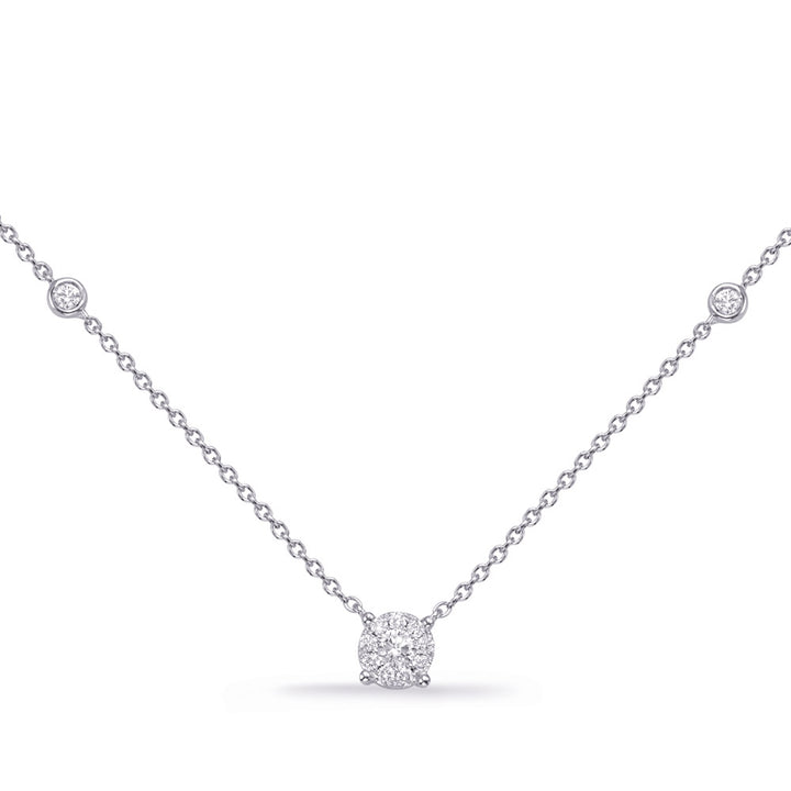 Elegant Gold and Diamond Necklace - View 1