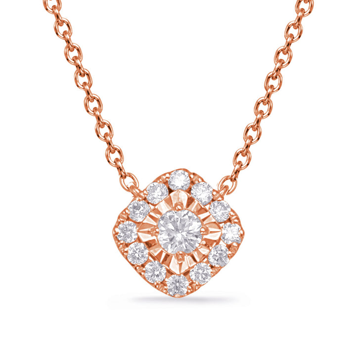 Classic Design Gold and Diamond Necklace