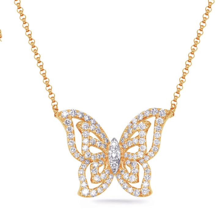 Gold Butterlfy Necklace