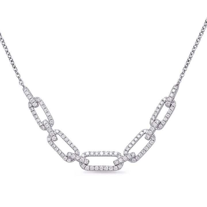Diamond Interlocking Link Necklace - View 1