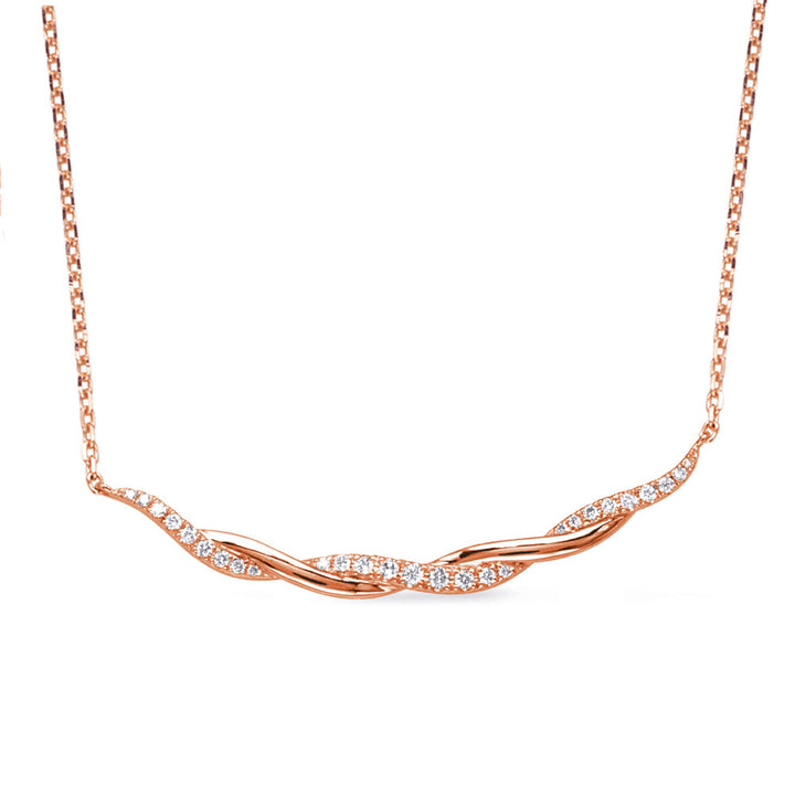 Classic Twist Design Diamond Necklace