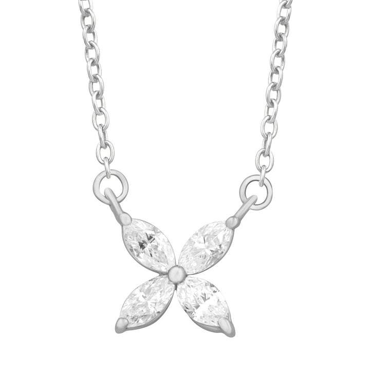Fancy Cut 4 Stone Diamond Necklace