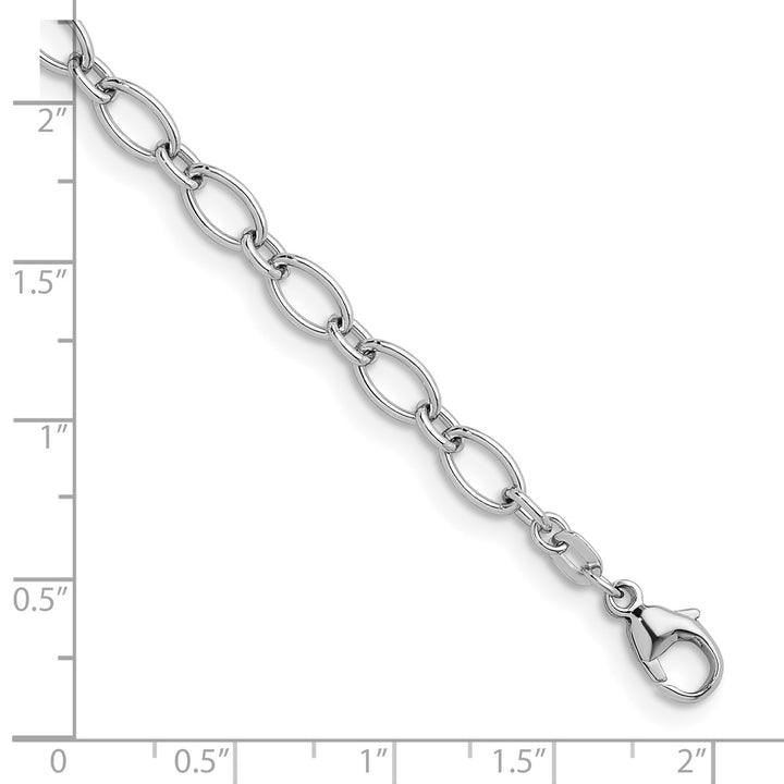 Sterling Silver 4.9mm Open Link Chain, 18"