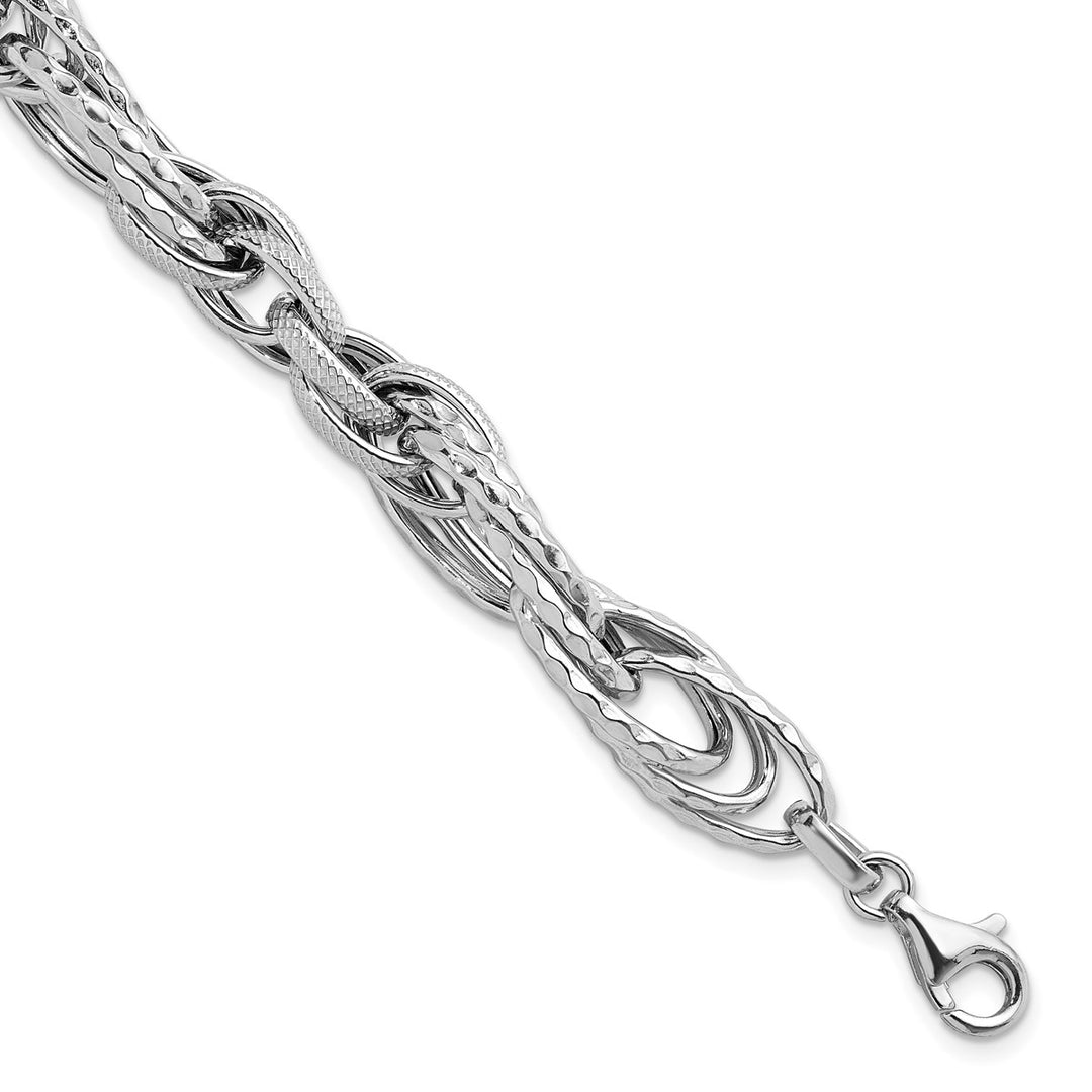 Sterling Silver 9.25 to 11 mm (range) Link, Other Bracelet, 7.75"