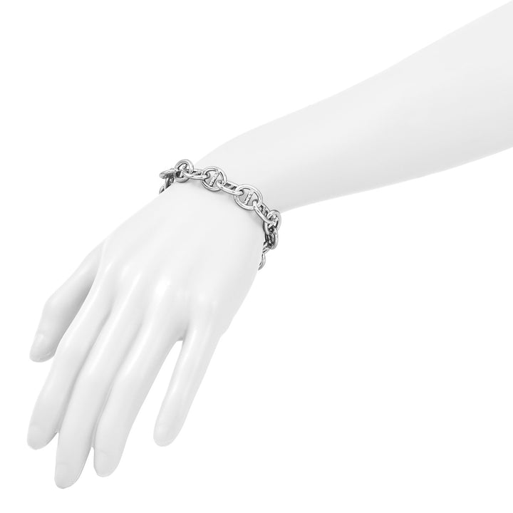 Sterling Silver 11.8mm Anchor Bracelet, 8"