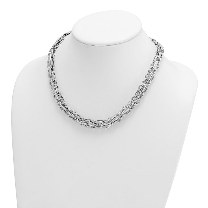 Sterling Silver 12mm Fancy Necklace, 18.5"