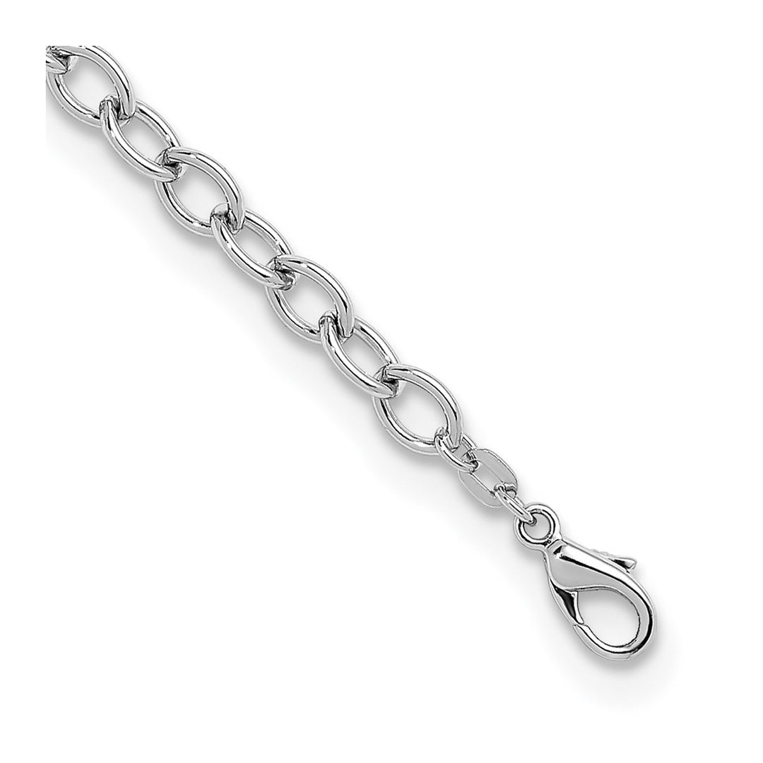 Sterling Silver 6.0mm Open Link Bracelet, 7.5"