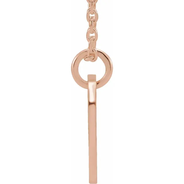 Sterling Silver Circular Disc Initial Pendant - View 8