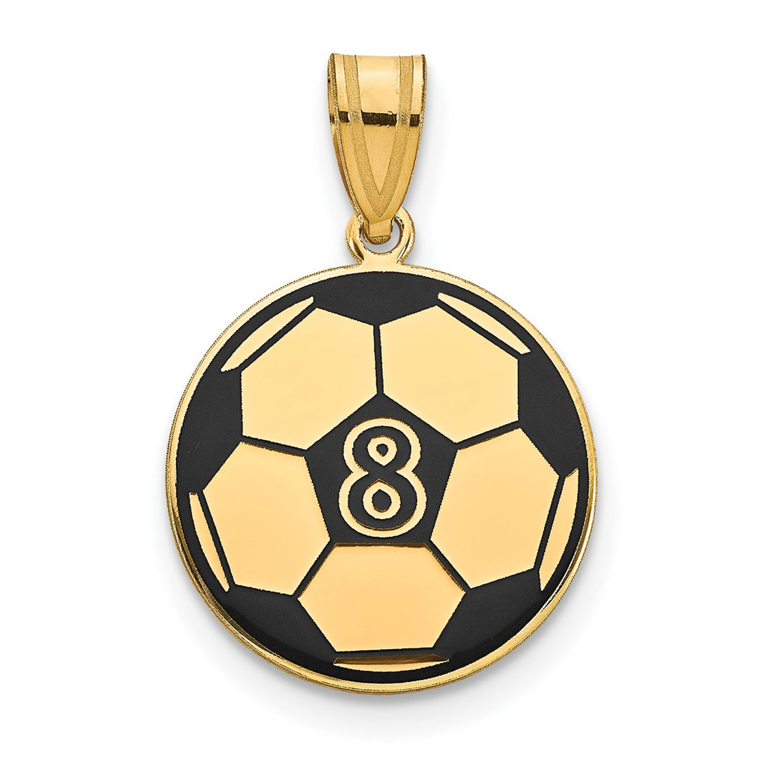Personalized Enameled Soccer Ball Pendant