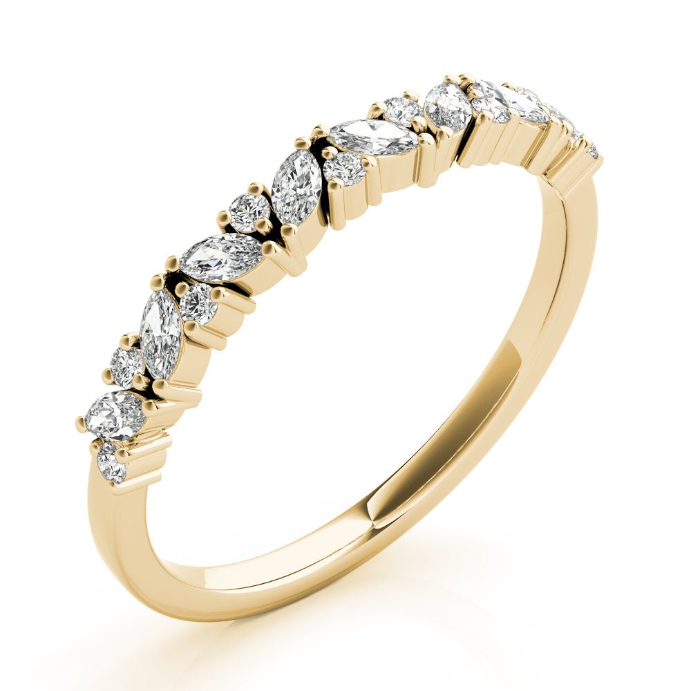 Alternating Round & Marquise Diamond Band - Fashion Ring - Design Jewellers Edmonton