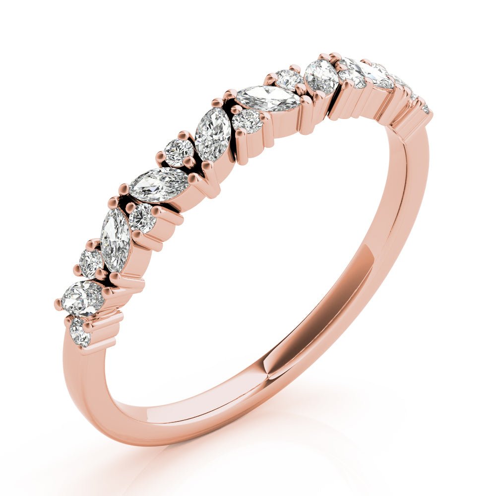 Alternating Round & Marquise Diamond Band - Fashion Ring - Design Jewellers Edmonton