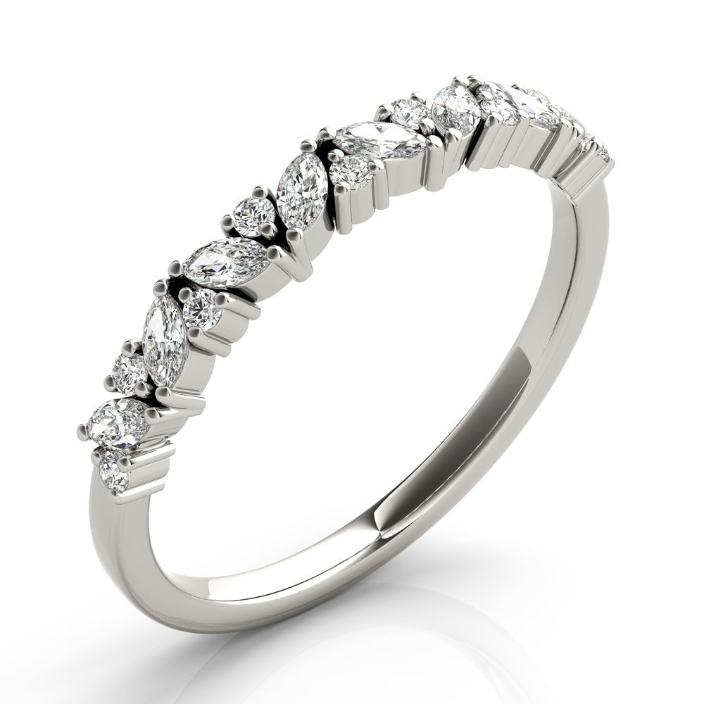 Alternating Round & Marquise Diamond Band - Fashion Ring - Design Jewellers Edmonton