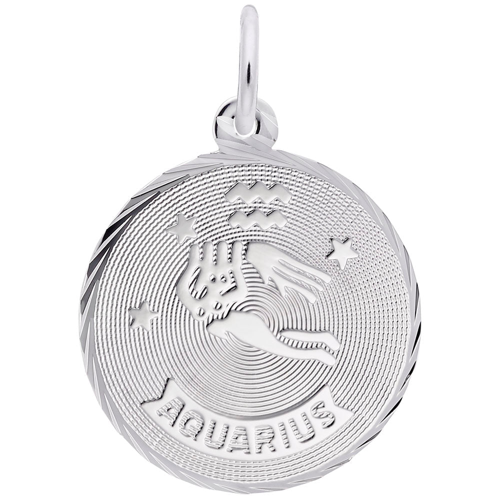 Aquarius Constellation Disc Charm