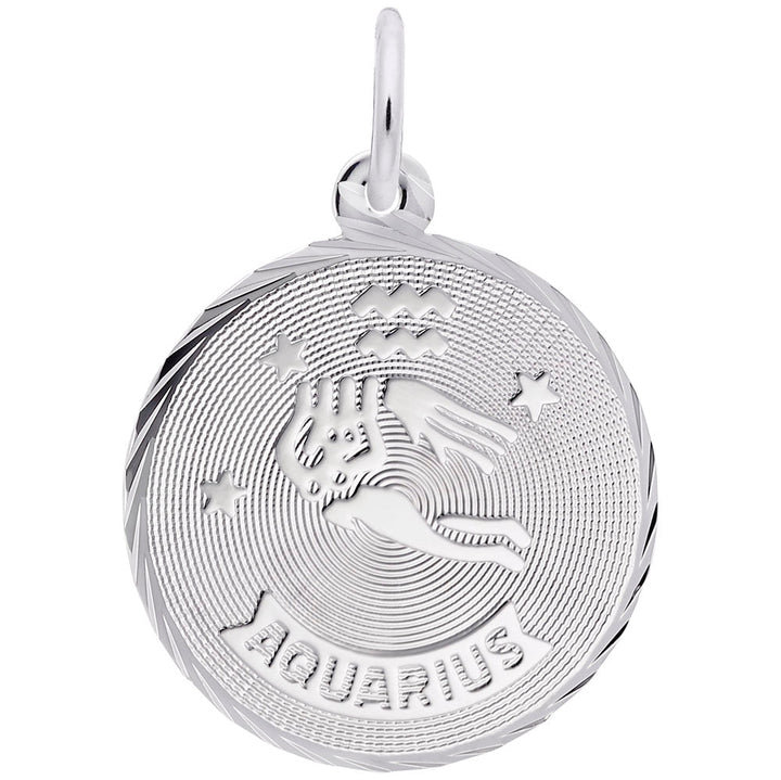 Aquarius Constellation Disc Charm - Charms - Design Jewellers Edmonton