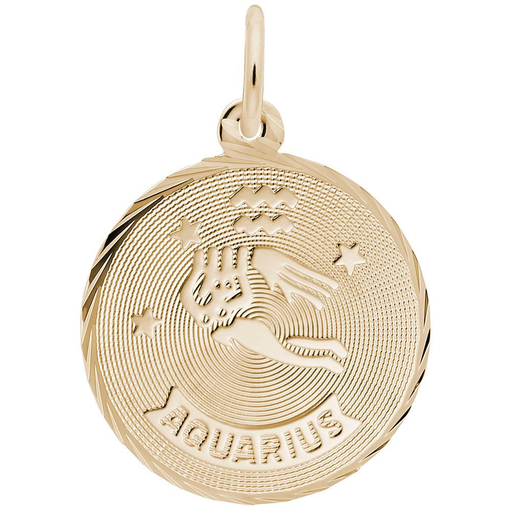 Aquarius Constellation Disc Charm - Charms - Design Jewellers Edmonton