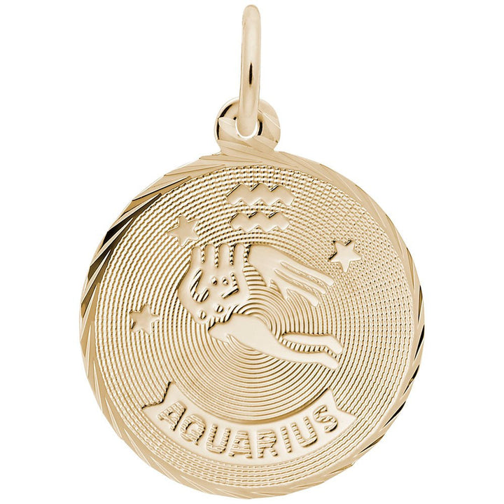 Aquarius Constellation Disc Charm - Charms - Design Jewellers Edmonton